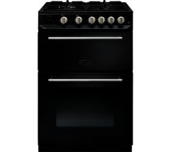 Rangemaster Arleston 60 cm Gas Cooker - Black & Chrome